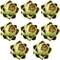 8-Pack Large Green Faux Artichokes - Artificial Vegetables and Fake Fruits